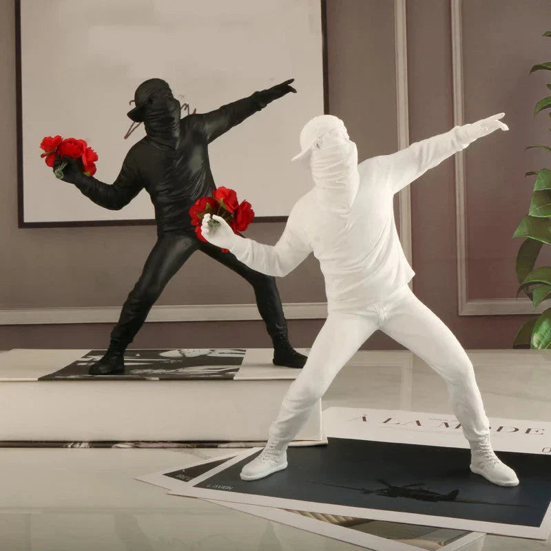 Artflare - Moderne blomsterrebelskulptur til boligindretning