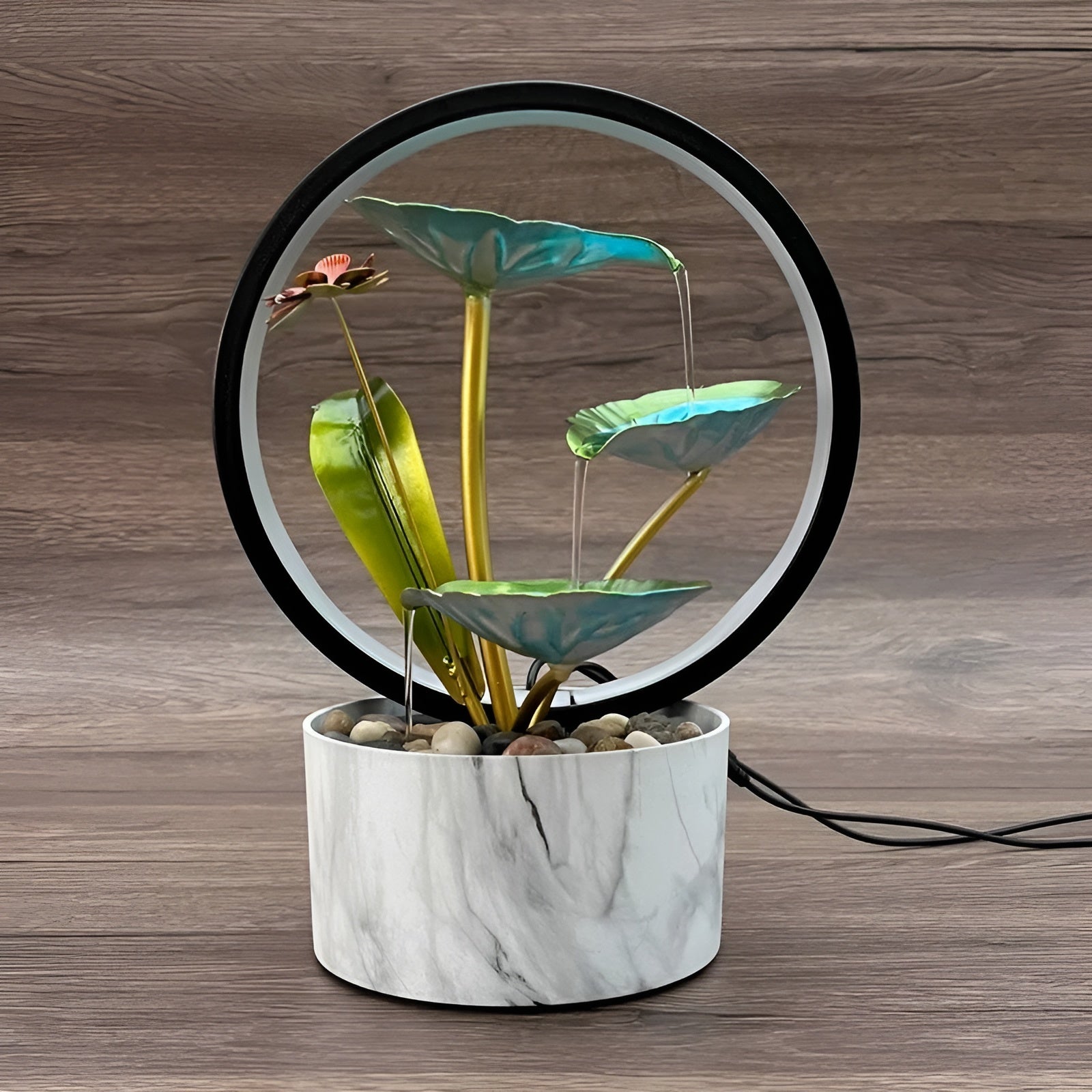 AquaGlow Elegant Bordlampe – Beroligende Vandfunktion og Blødt Lys