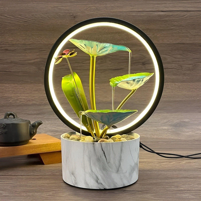 GlowCascade - beroligende vandfald bordlampe