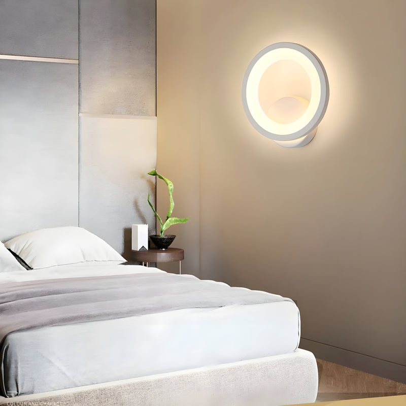 Moderne LED rund væglampe