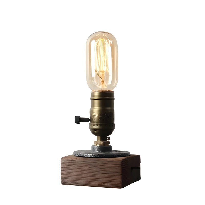 Industriel antik pære bordlampe