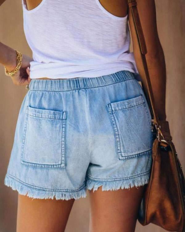 Astrid Chic Shorts med Snøre og Tilpasset Pasform