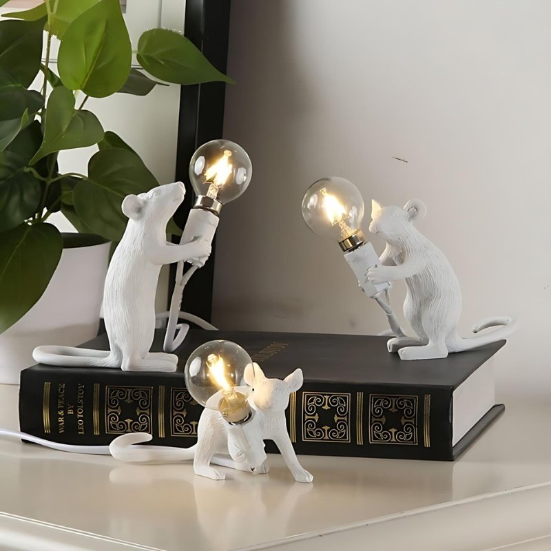 LumoMouse - Dekorativ Bordlampe med Legende Museform