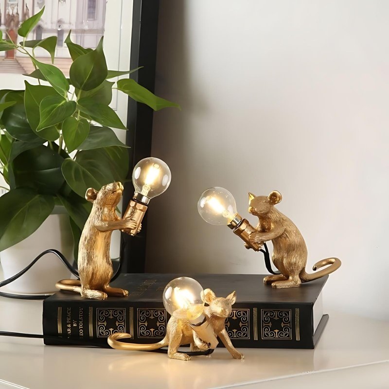 LumoMouse - Dekorativ Bordlampe med Legende Museform