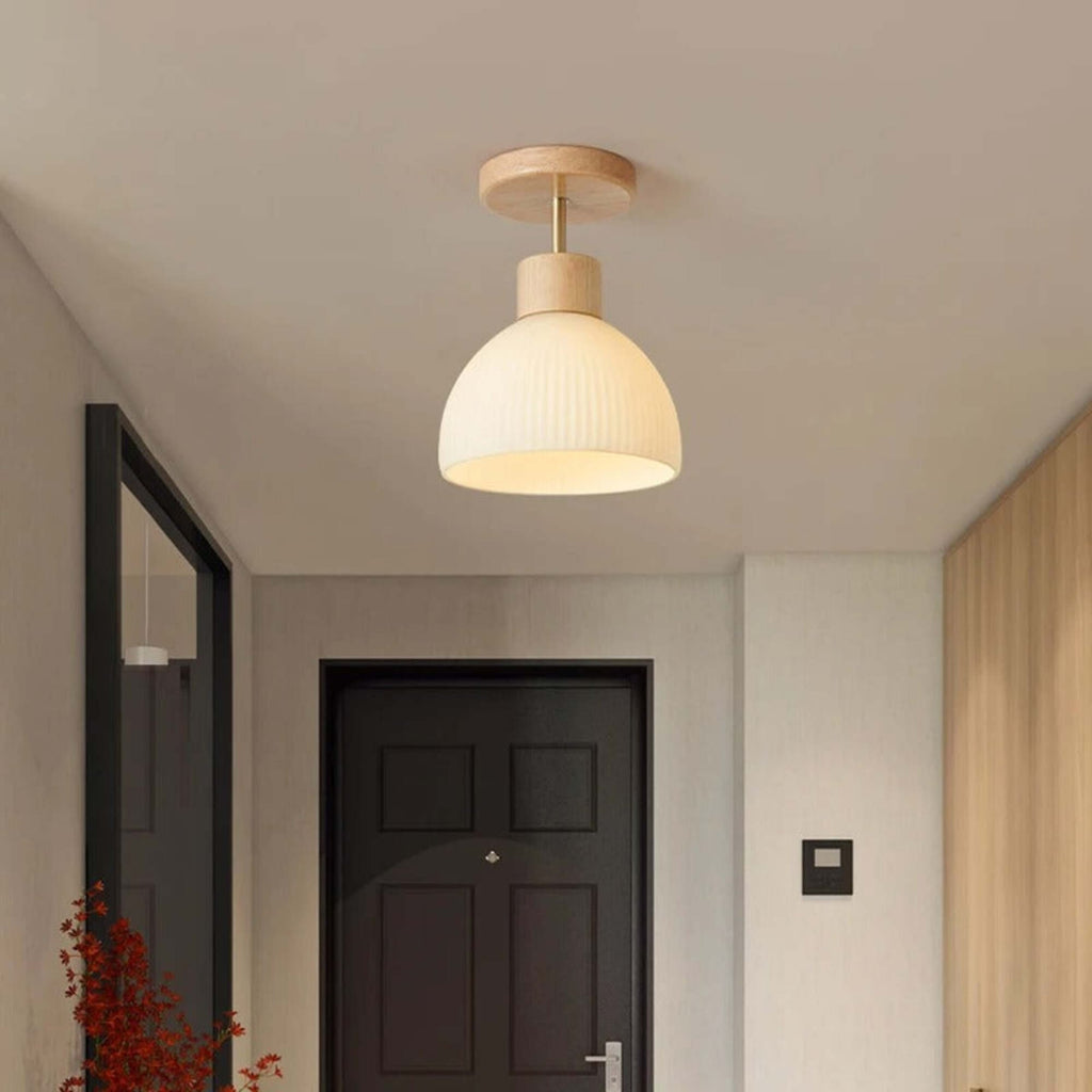 LumiTræ Moderne LED Loftslampe – Naturlig Elegance og Hyggelig Belysning