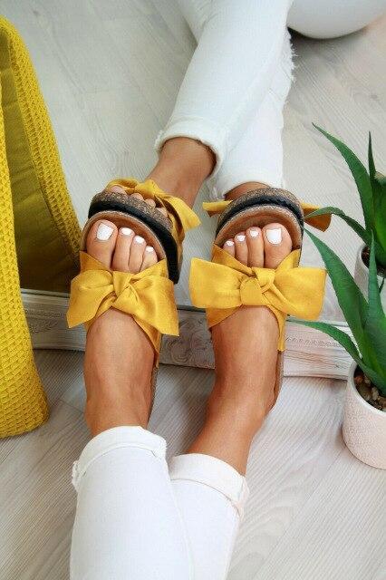 Talia - Flade Sandaler med Elegant Sløjfedetalje