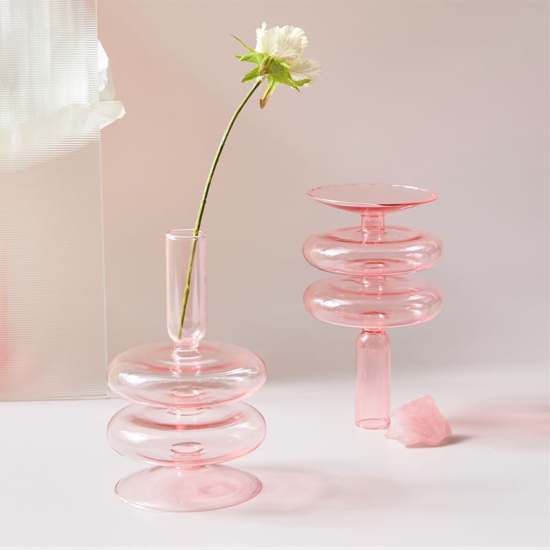GlassAura -  Elegante håndlavede glaslysestager og vaser