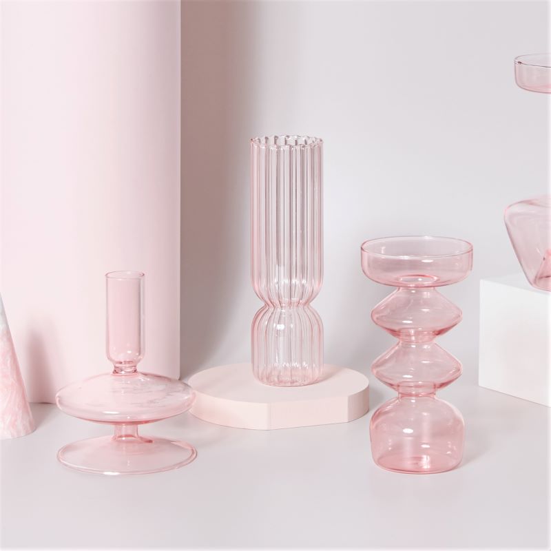 GlassAura -  Elegante håndlavede glaslysestager og vaser