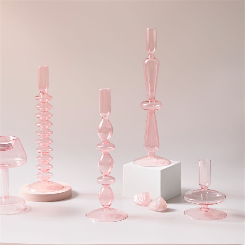 GlassAura -  Elegante håndlavede glaslysestager og vaser