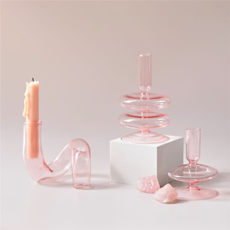 GlassAura -  Elegante håndlavede glaslysestager og vaser