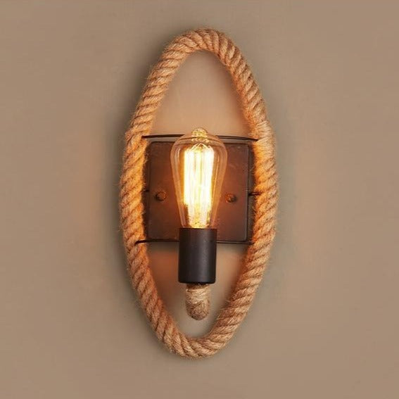 RetroGlow Væglampe – Stilfuldt Vintage-Design med Unik Rund Ramme
