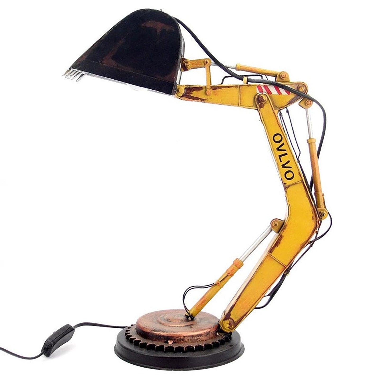 LumoDigger LED Bordlampe – Sjov & Justerbar Belysning med Gravemaskine-Design