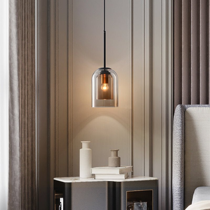 Dobbelthængt glaspære lampe