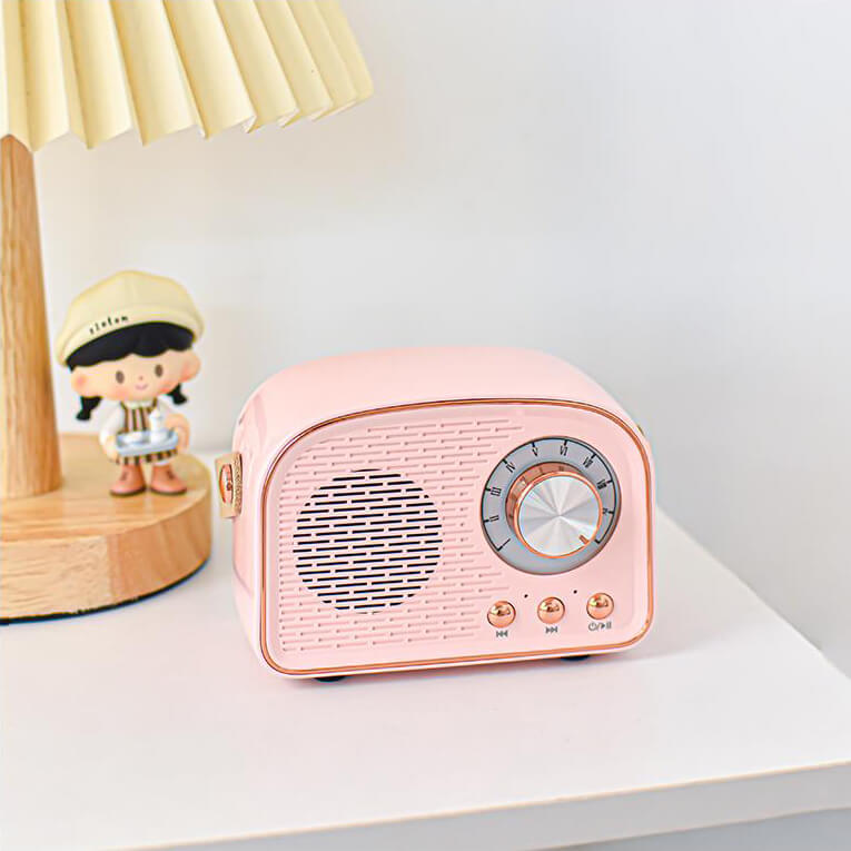 RetroVibe - Bluetooth-højttaler i vintagestil med FM-radio