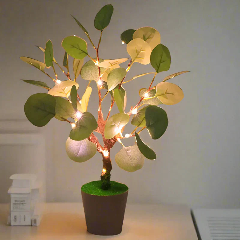 TwinkleBranch - LED-natlys med julegren og dekorativ potte