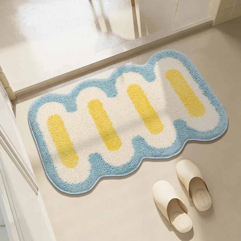 Liva – Moderne Bademåtte med Skridsikkert Design og Mønster