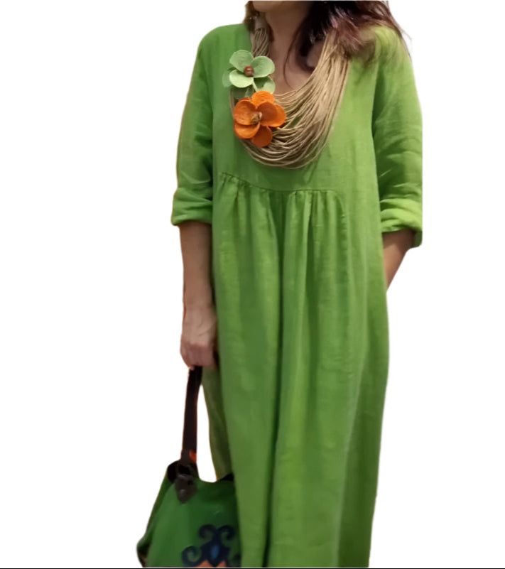 Selina - Boheme-Inspireret Maxi Kjole med Afslappet Elegance