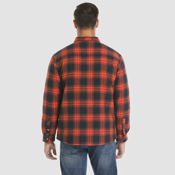 Herre Flannel Skjorte Jakke Lang Åndet Varmen Ternet Frakke Knap lukke Tyk Udetøj til Vinter