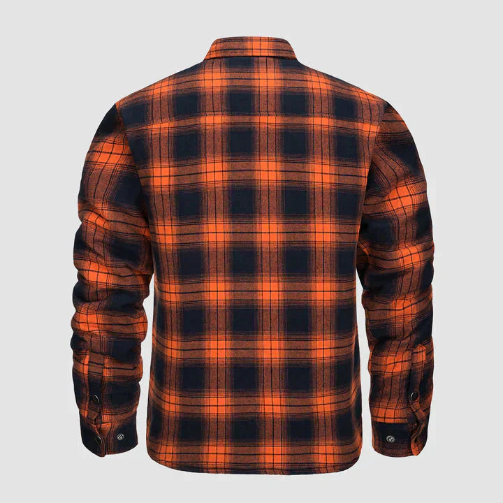 Herre Flannel Skjorte Jakke Lang Åndet Varmen Ternet Frakke Knap lukke Tyk Udetøj til Vinter