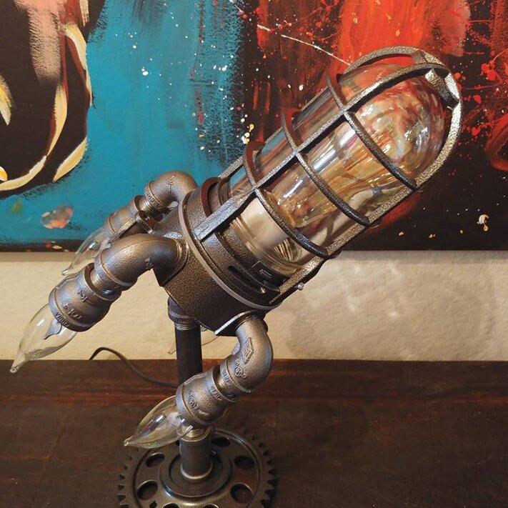 Steampunk-raketlampe