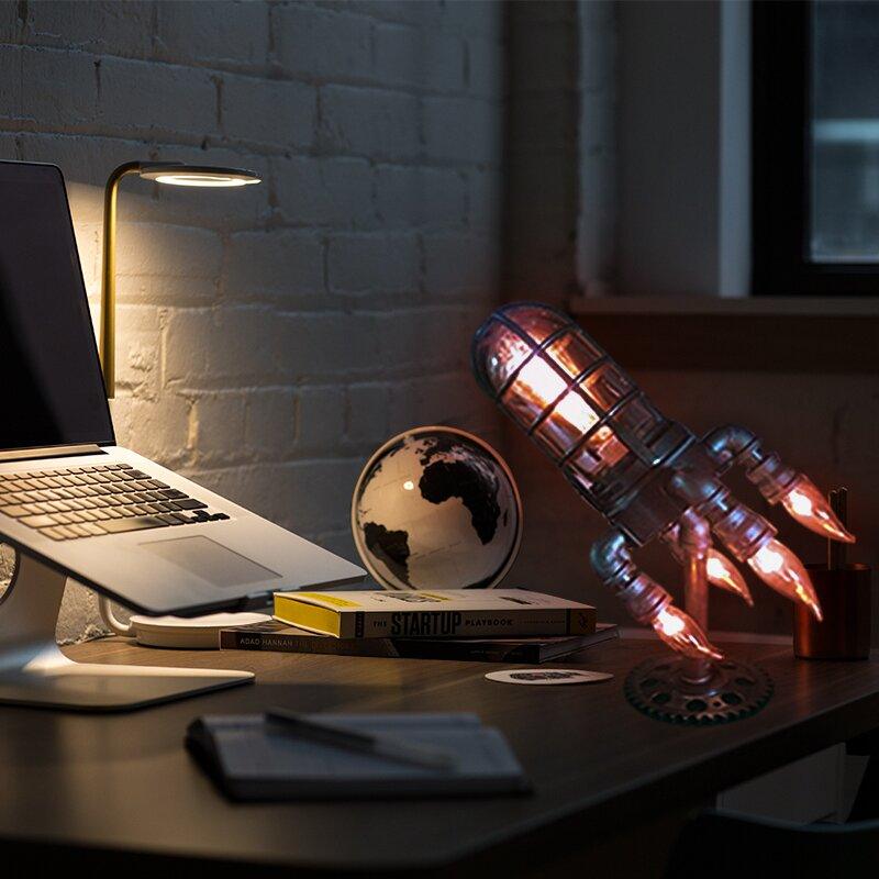 Steampunk-raketlampe