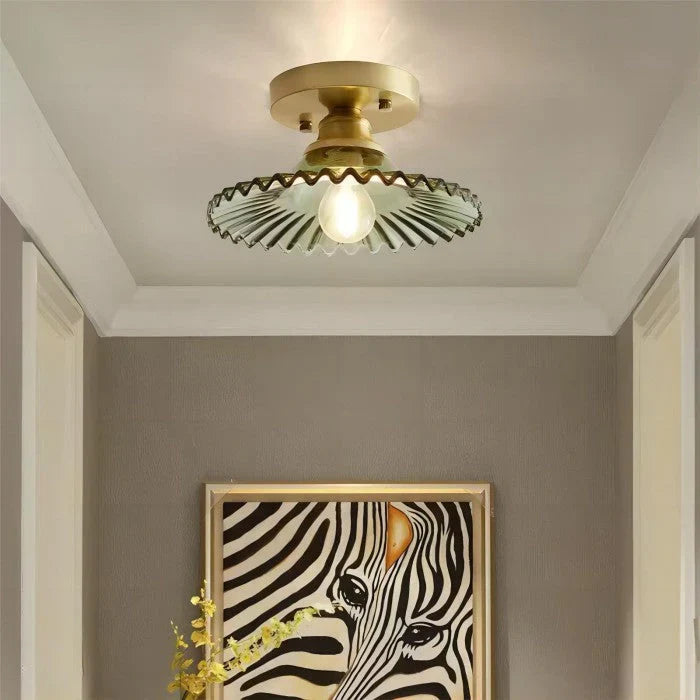 FloraGlow - Ribbed Petal loftslampe