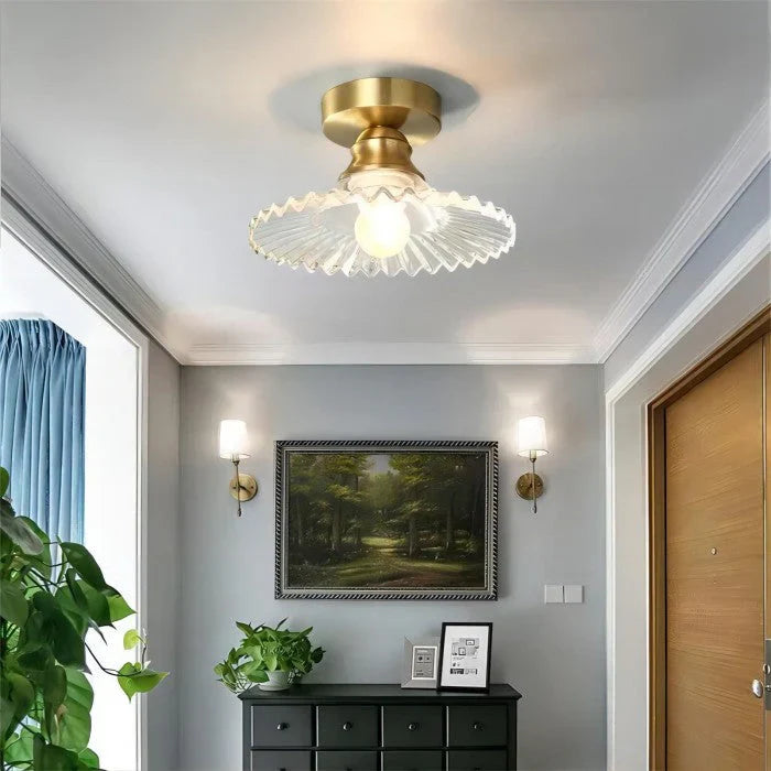 FloraGlow - Ribbed Petal loftslampe