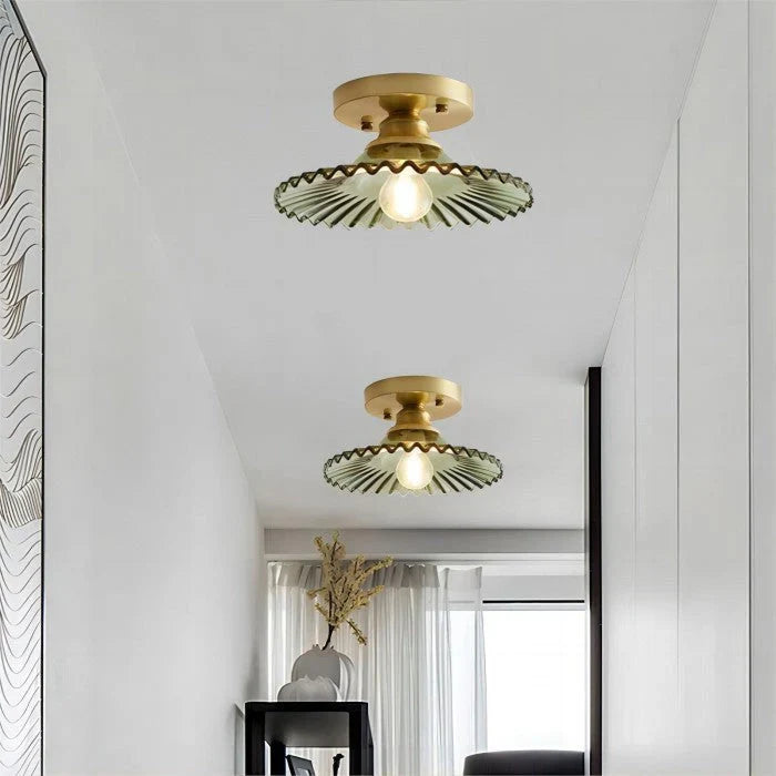 FloraGlow - Ribbed Petal loftslampe