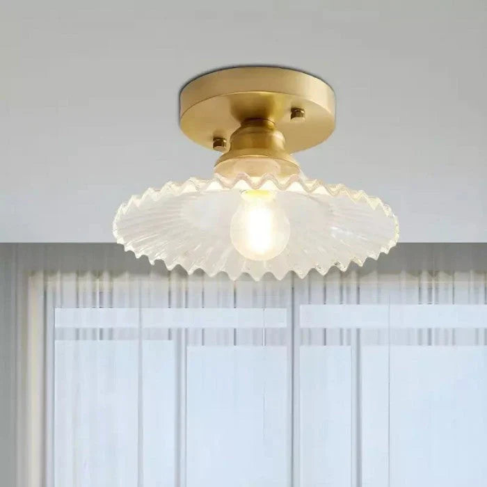 FloraGlow - Ribbed Petal loftslampe