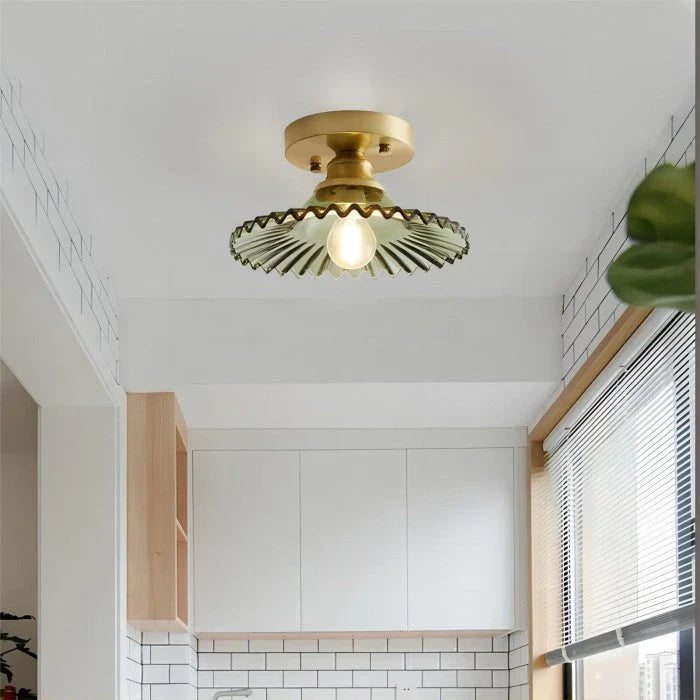 FloraGlow - Ribbed Petal loftslampe