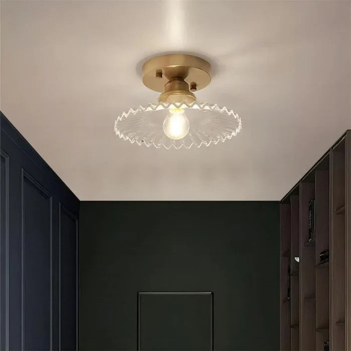 FloraGlow - Ribbed Petal loftslampe